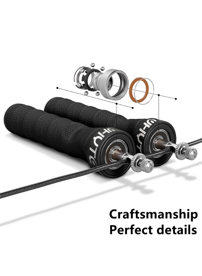 NOVOLAN Jump Rope Skipping Rope Jumping Rope Speed Jump Rope Adjustable Weighted Jump, Non-slip Sweat-absorbing Belt Racing Bearing Skipping Rope Self-locking Steel Wire Load-bearing Skipping Rope - Image 2