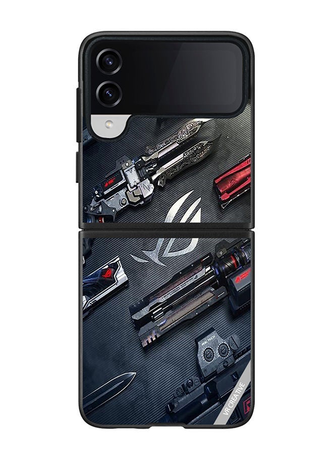 VR CREATIVE Protective Case Cover For Samsung Galaxy Z Flip4 Rog Asus Design Multicolour - Image 1