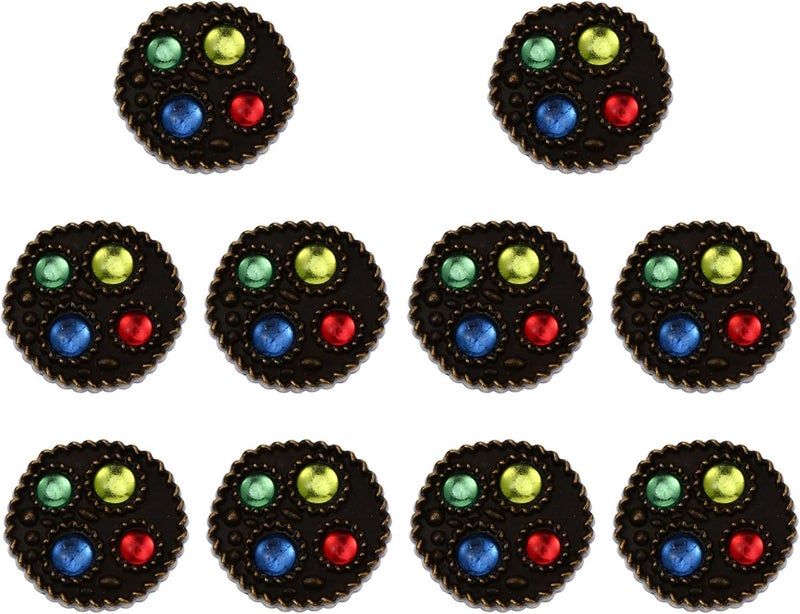 10pcs Vintage Copper Metal Buttons Decorative DIY Sewing Buttons for Clothing Wool Cardigans Craft Accessories - Image 1
