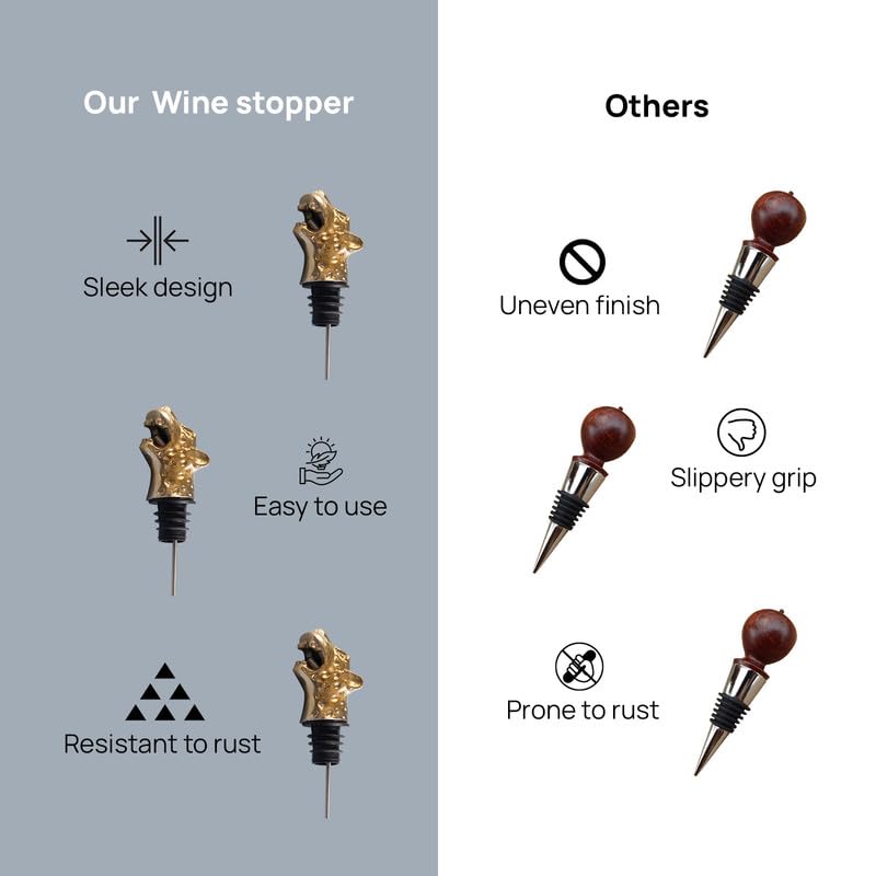 Nestroots Gold Stainless Steel Tiger Bottle Pourer | 5 Inches Decorative Animal Liquor Pourer Spout for Whiskey, Wine, Oil Bottles & Home Bar Counters - Image 5