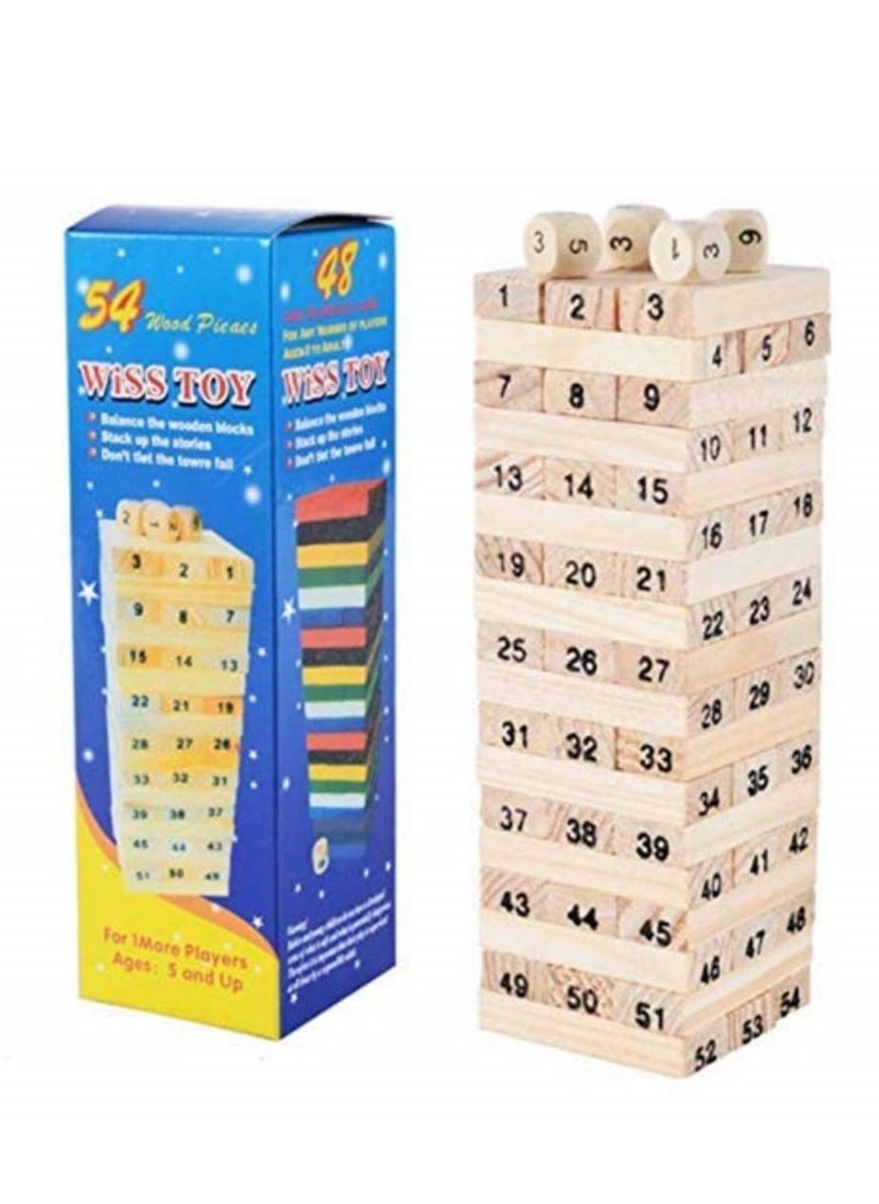 Wood Building Wooden Tower Blocks Toy Domino Stacker Board Game Family Funny Extract Building Blocks Game  - Image 5