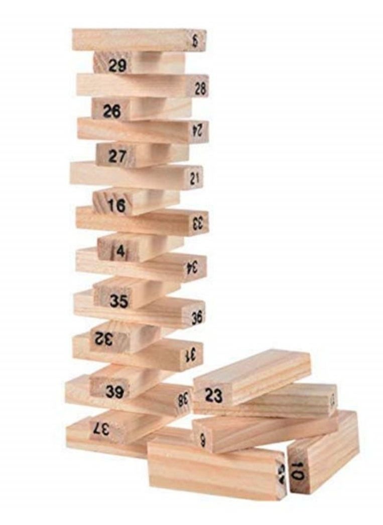 Wood Building Wooden Tower Blocks Toy Domino Stacker Board Game Family Funny Extract Building Blocks Game  - Image 2