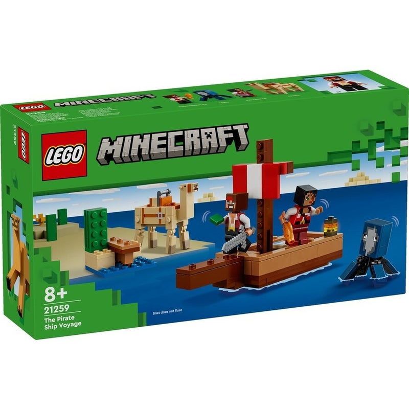 LEGO - Minecraft The Pirate Ship Voyage 166 Pieces - 21259 - Image 1