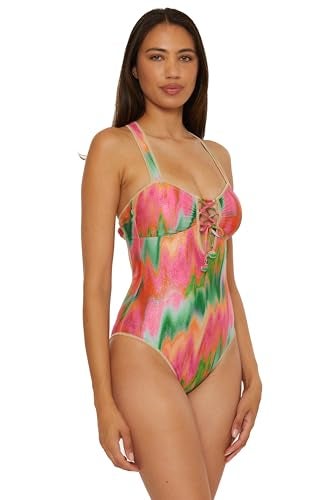 BECCA Mirage - Women's Bandeau One Piece Swimsuit, Adjustable, Bathing Suits for Women, Multicolor, Small - Image 2