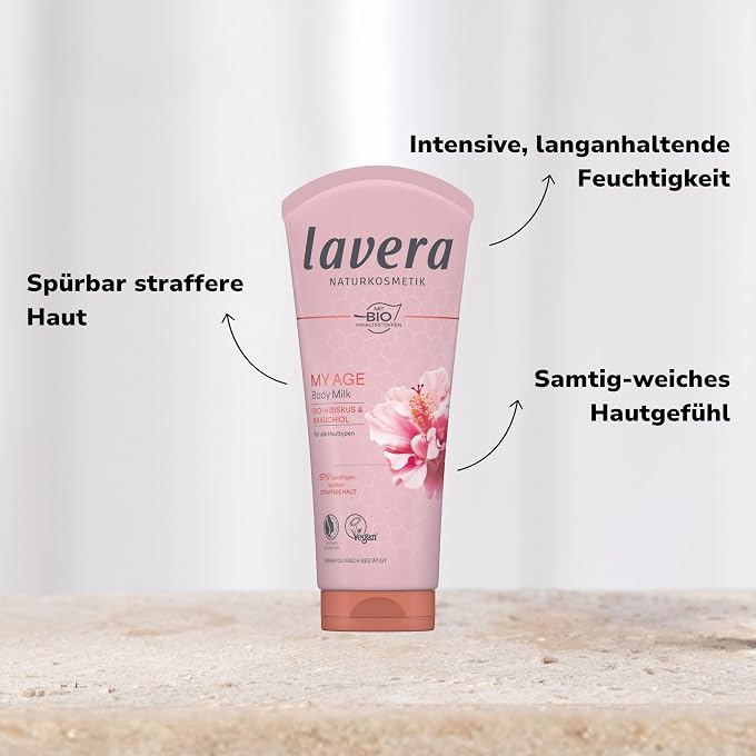 lavera My Age Body Milk - For Mature Skin - Velvety Soft Skin Feel - Moisturising & Regenerating - Vegan - Natural Cosmetics - 200 ml - Image 3