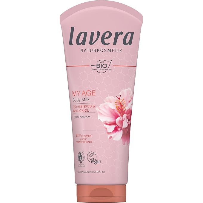 lavera My Age Body Milk - For Mature Skin - Velvety Soft Skin Feel - Moisturising & Regenerating - Vegan - Natural Cosmetics - 200 ml - Image 1