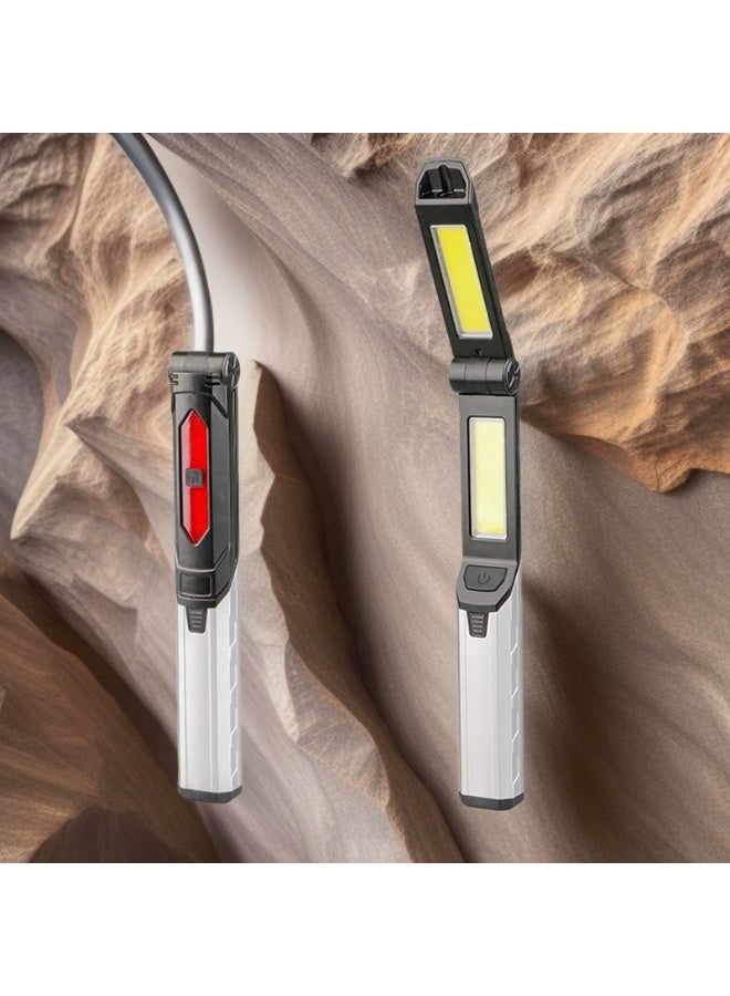 Rechargeable Work Lights, LED Work Light, with Magnetic Base and 360° Rotation Stand, COB Bright Flashlights Inspection Light for Car Repair, Home, Garage, Emergency, BBQ, Camping - Image 1