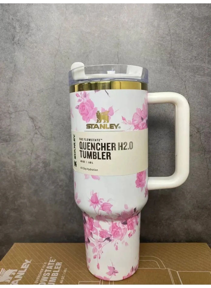 Stanley Quencher H2.0 FlowState Stainless Steel Vacuum Insulated Tumbler with Lid and Straw for Water, Iced Tea or Coffee, Smoothie and More, 40 oz - Image 1