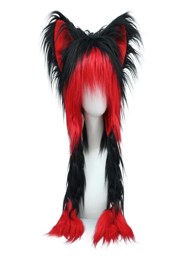 JUNBOON Cute Plush Cat Hat Fluffy Ear Headwear Winter Warm Earmuffs Head Mask Halloween Cosplay Accessory - Image 1