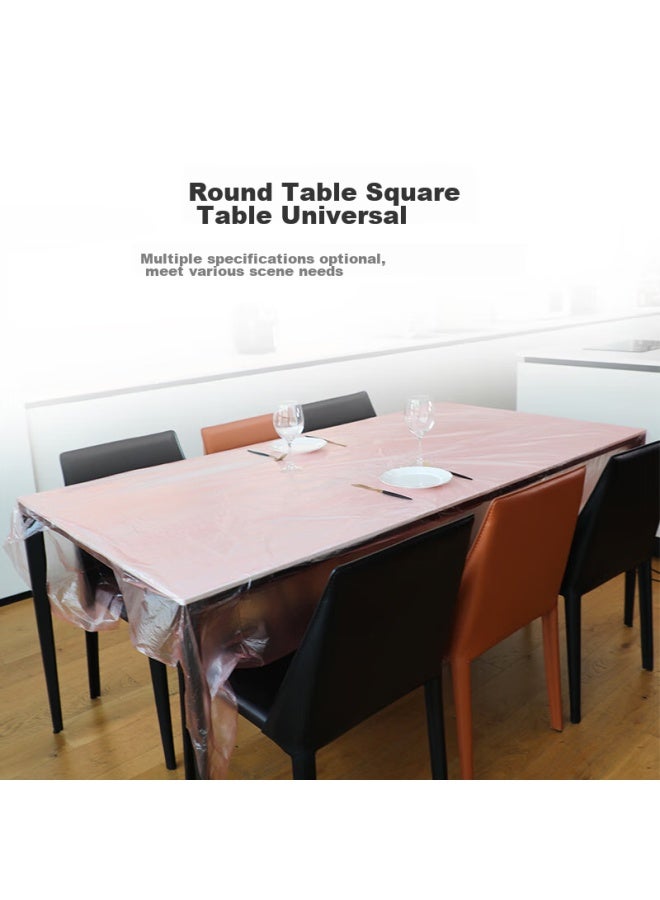 Yekee Disposable Tablecloth, 10-pack, Thickened Red Table Cover, 180cm X 180cm, Y-9897 - Image 2