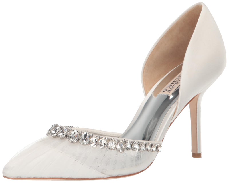 Badgley Mischka Womens Everley Pump Soft White 75