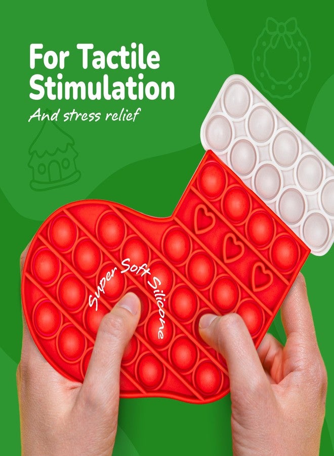 آرت كريتيفيتي مجموعة ألعاب ArtCreativity لعيد الميلاد للأطفال - 4 قطع - ألعاب حسية لتفجير الفقاعات، تتضمن رودولف الرنة وقبعة سانتا - هدايا مثالية لسلال الهدايا - هدايا حفلات أعياد الميلاد - Image 4