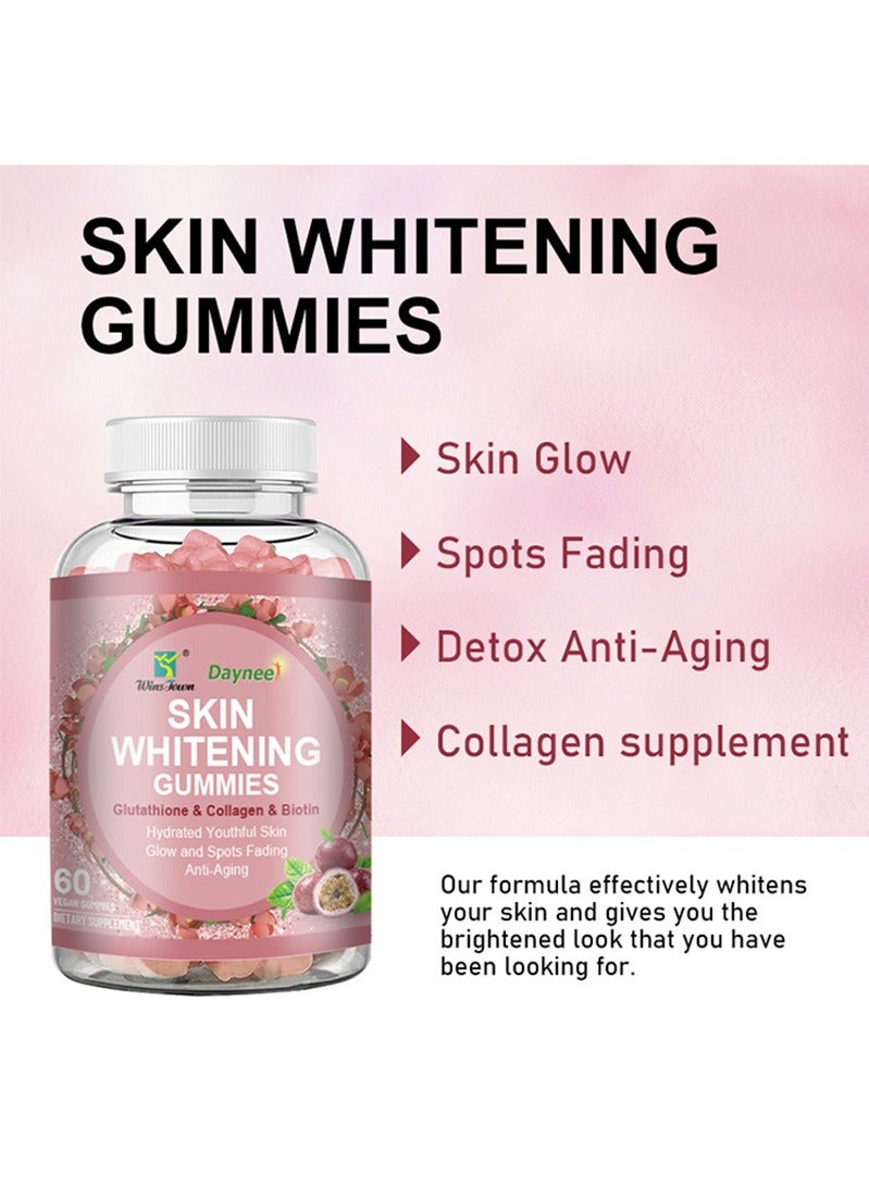 وينز تاون تبييض الجلد اللثة الكولاجين المتقدم ، الجلوتاثيون تبييض الجلد اللثة الكولاجين فودج ، 60 العد - Image 4