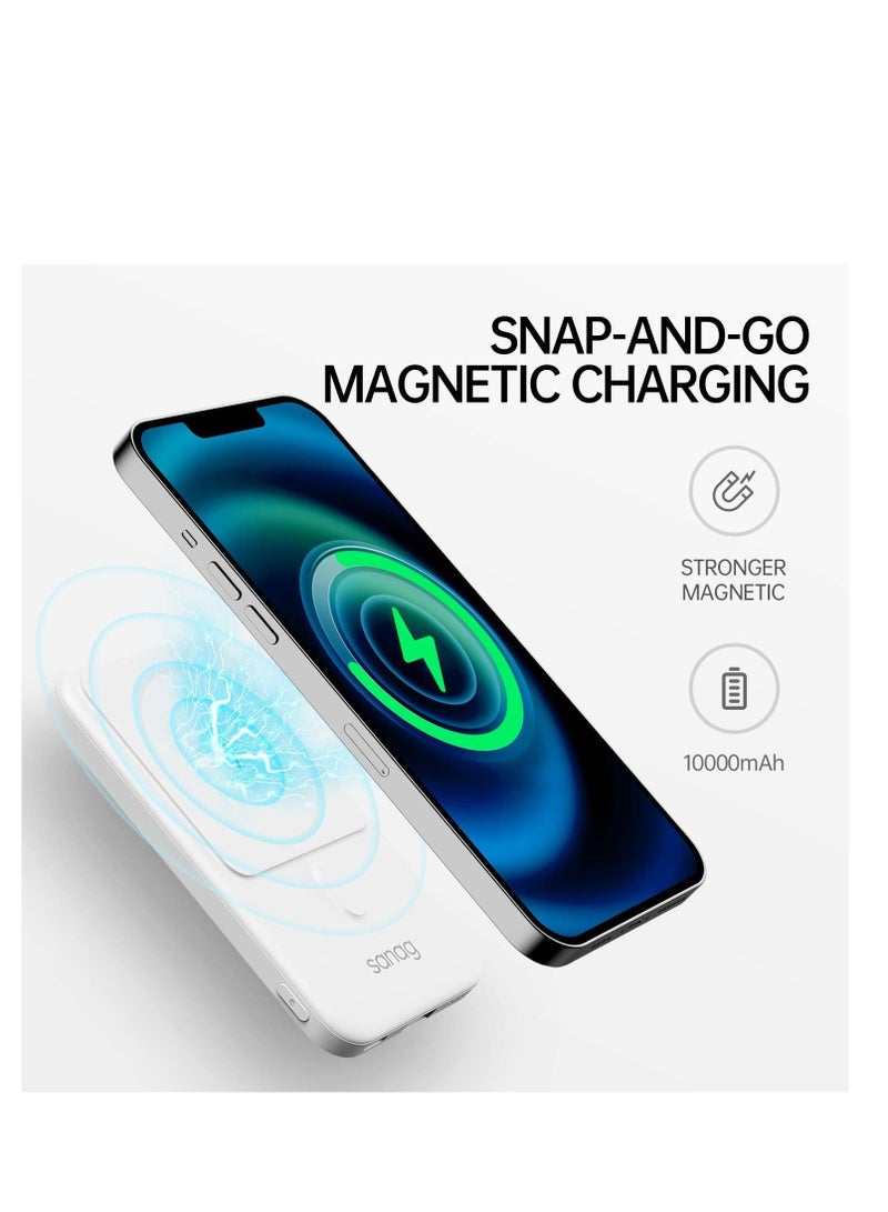ساناج شحن سريع مغناطيسي سوبر باور بانك مزود بمشبك خلفي لجهاز Apple 12 13 14 - Image 2