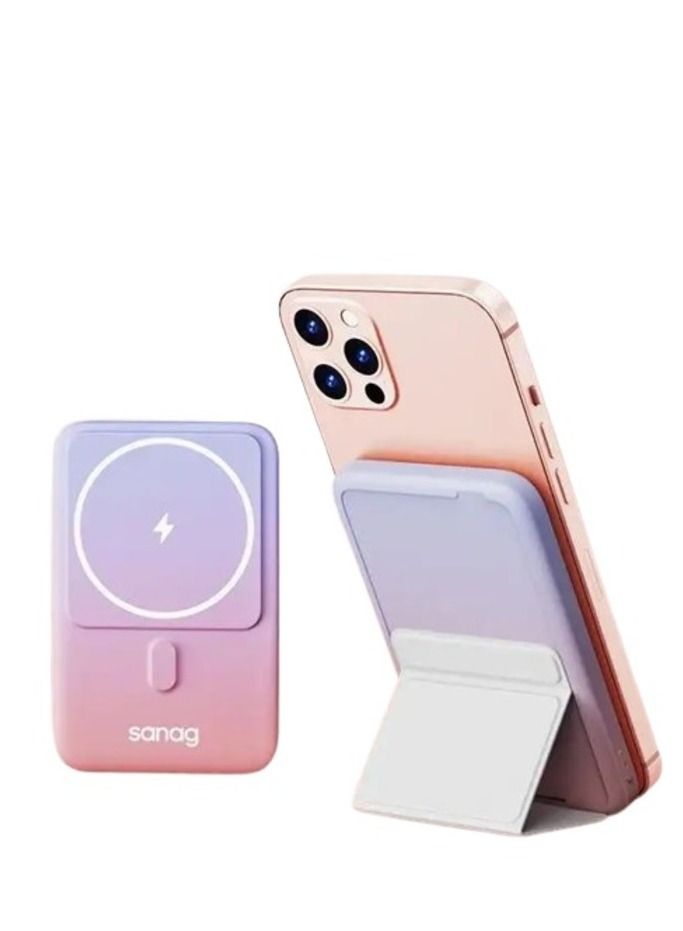 ساناج شحن سريع مغناطيسي سوبر باور بانك مزود بمشبك خلفي لجهاز Apple 12 13 14 - Image 1