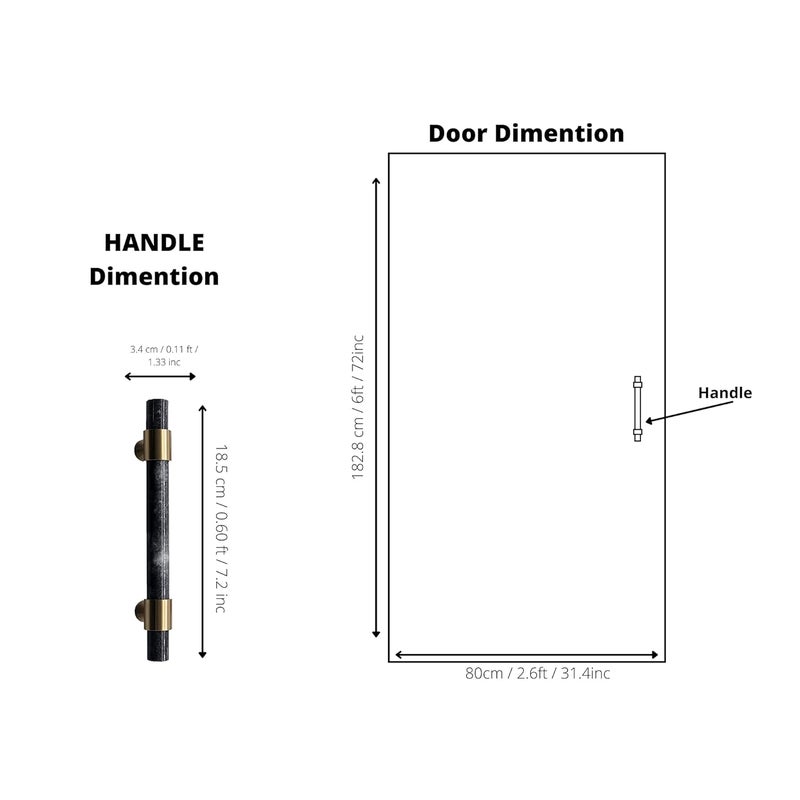 MANTARA M0009128 Marble Home Brass Handle Home Decoration Pack of 1 - Image 3