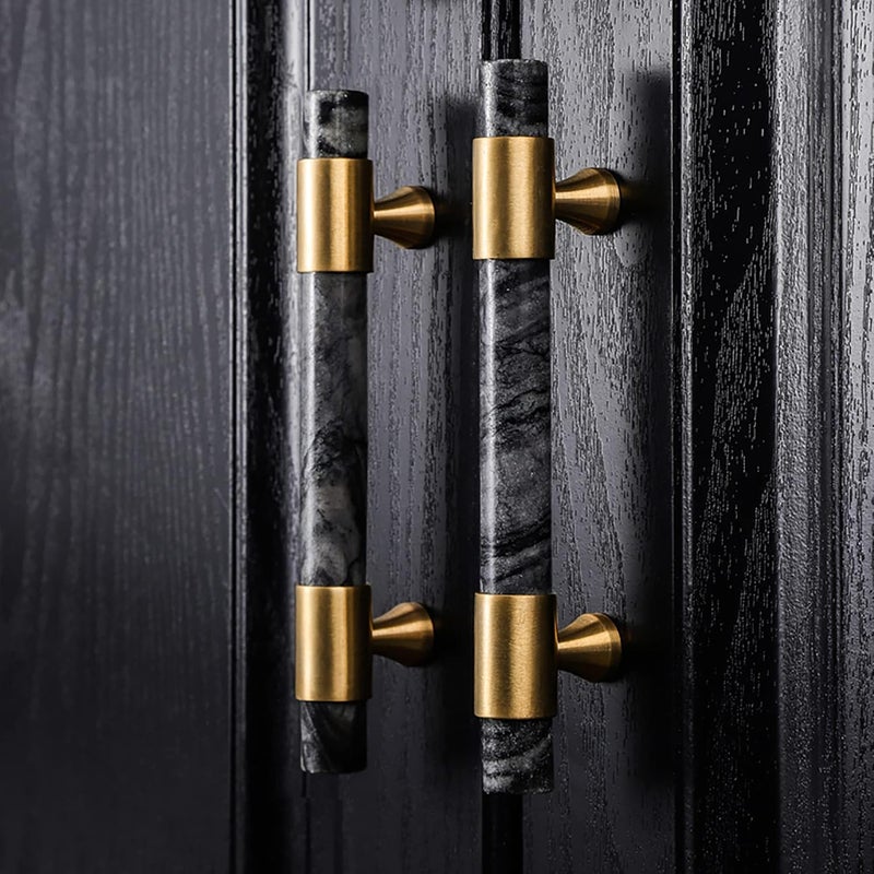 MANTARA M0009128 Marble Home Brass Handle Home Decoration Pack of 1 - Image 1