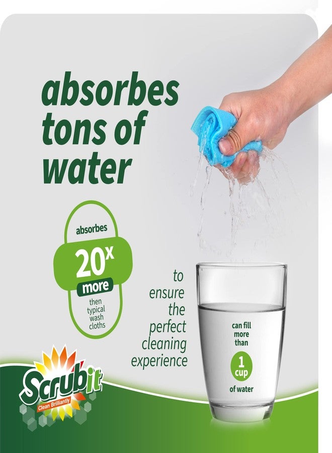 SCRUBIT Swedish Dishcloths for Kitchen - 8 Pack - Ultra Absorbent Paper Towels for Kitchen, Washing Dishes, and More - Reusable Cellulose Sponge Cloths (Assorted Colors) - Image 2