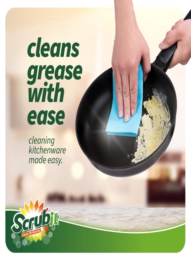 SCRUBIT Swedish Dishcloths for Kitchen - 8 Pack - Ultra Absorbent Paper Towels for Kitchen, Washing Dishes, and More - Reusable Cellulose Sponge Cloths (Assorted Colors) - Image 5