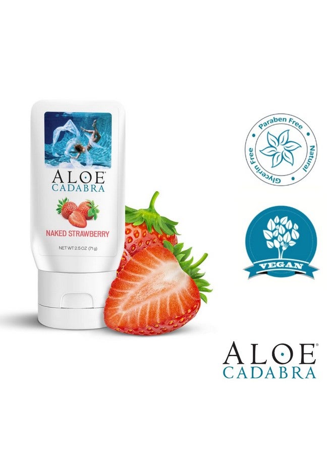 Aloe Cadabra Aloe Cadabra Flavored Personal Lubricant and Vaginal Moisturizer, Organic Edible Aloe Lube for Men, Women and Couples, Non-Staining, pH Balanced, Toy Compatible (Strawberry, 2.5 Ounces, 1 Pack) - Image 4