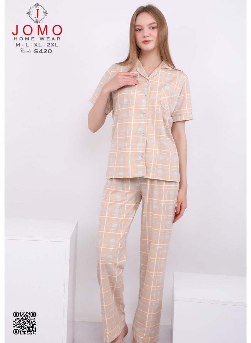 JOMO HOME WEAR COZY CLASSIC FULL-LENGTH PANTS PAJAMA SET  - Image 3