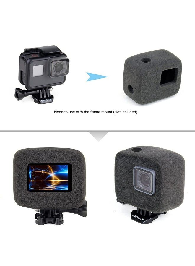GEPULY 2Pack Windslayer Housing Frame Case Wind Cover For Gopro Hero 7 6 5 Black Reduces Wind Noise For Optimal Audio Recording  - Image 4