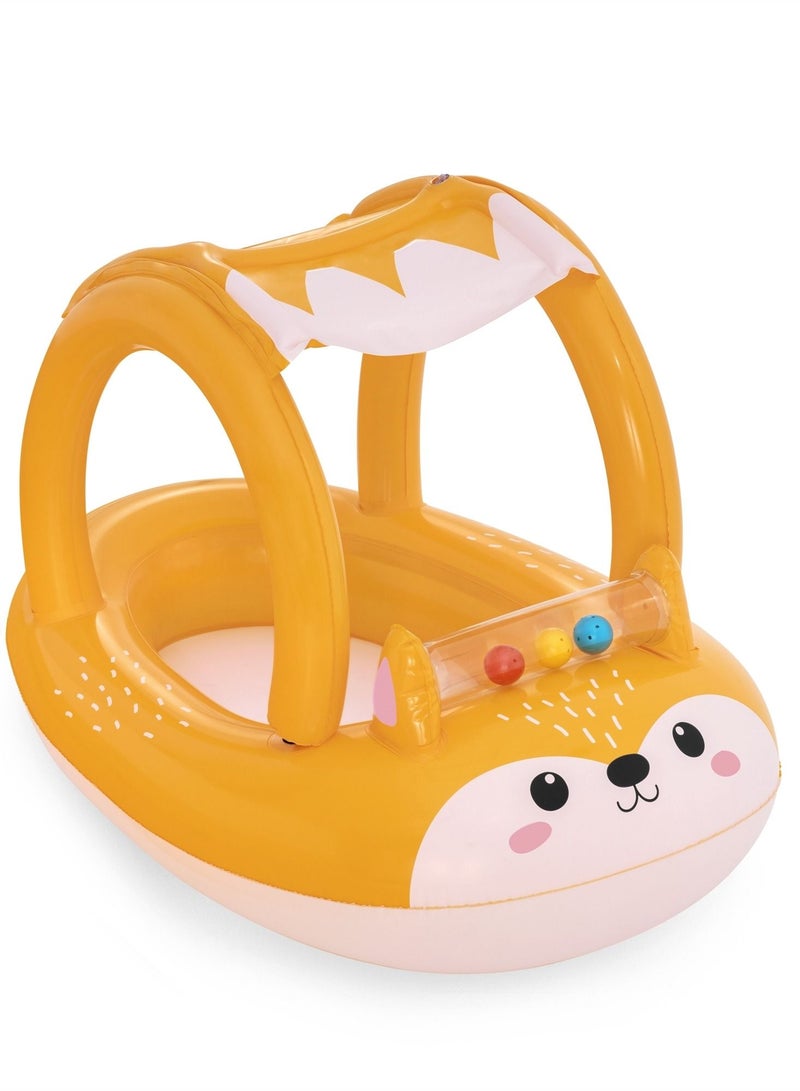 بست واي قارب فوكس ودّي للأطفال قابل للنفخ مع مظلة شمسية - 34168 - Image 1