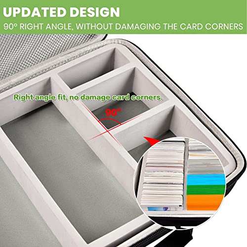 ALKOO Trading Card Case, 2000+ Card Deck Box for MTG Commander, for YuGiOh, for Magic The Gathering, for Cards Against Humanity, 2025 2024 Football Baseball Sports Collectible Cards Holder (Grey) - Image 3