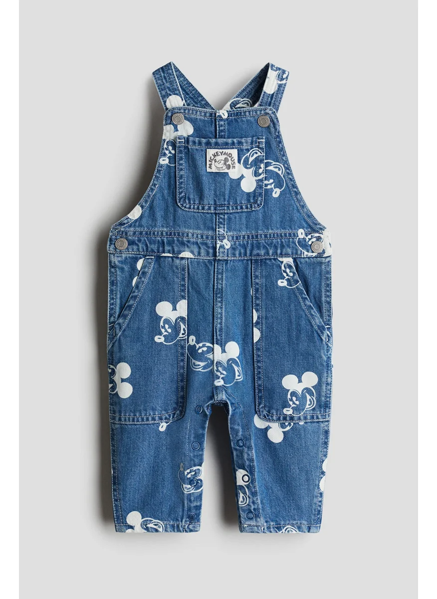 اتش اند ام Printed Denim Dungarees