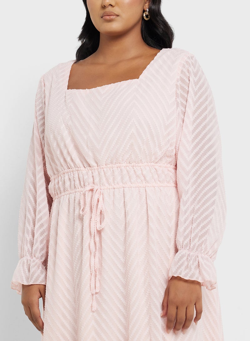 Ella Plus Chevron Chiffon Dress - Image 3