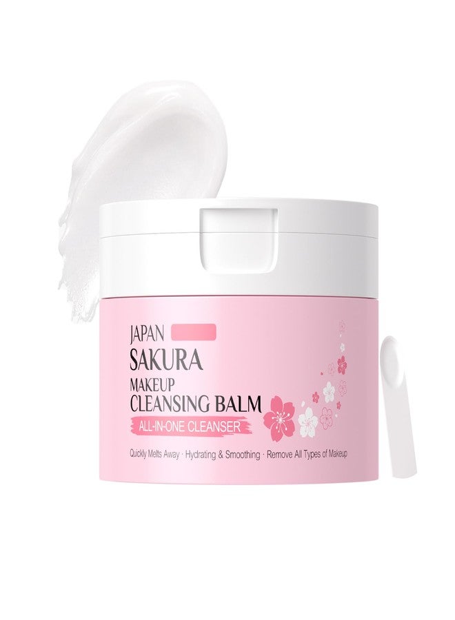DLZZRS Sakura Makeup Cleansing Balm, Hydrating & Smoothing All-In-One Cleanser Quickly Melts Away, Gently Cleanse Dirt, Impurities And Makeup Face Cleanser & Makeup Remover for Women Girls, 3.53oz. - Image 1