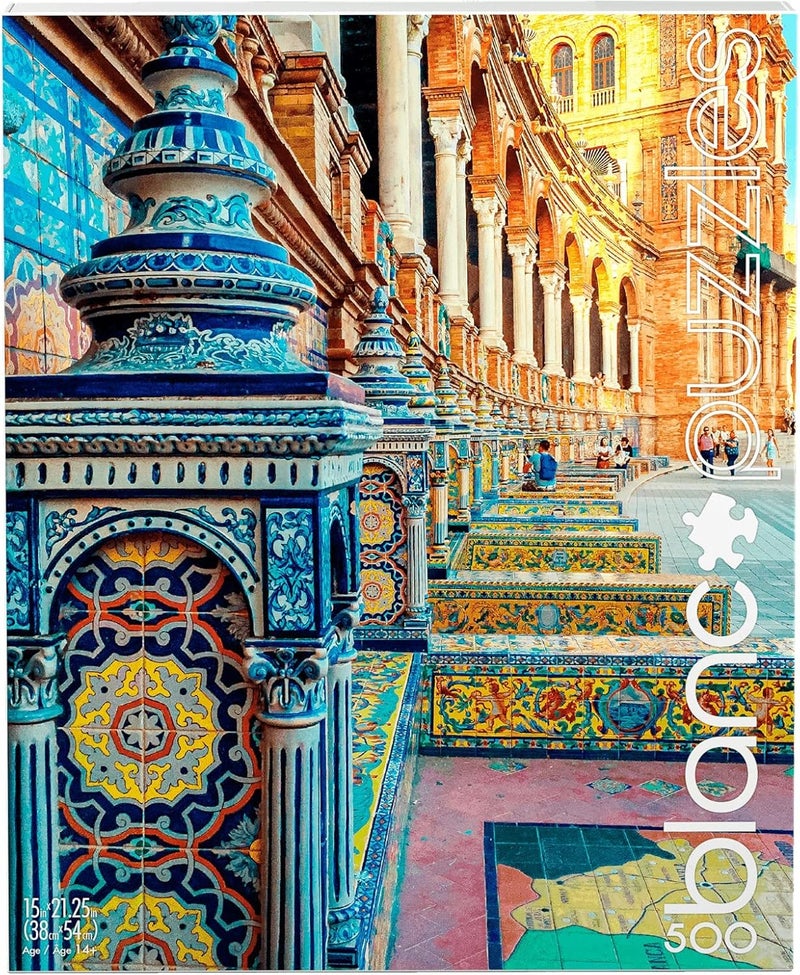Buffalo Games - blanc - Spanish Tiles - 500 Piece Jigsaw Puzzle , White - Image 4