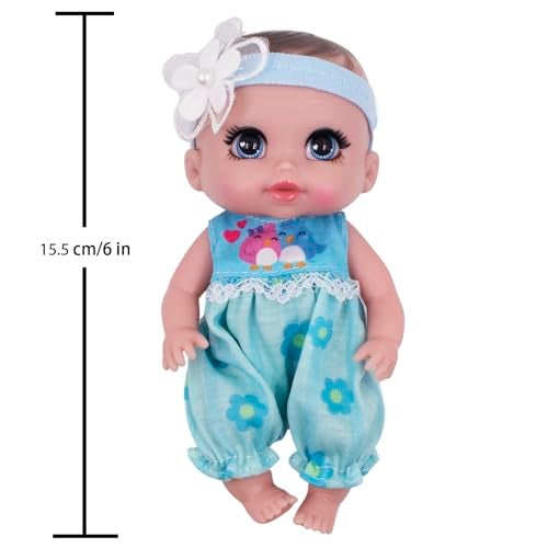 Beem Jun 6 inch Small Baby Doll Handheld Bag Set Pink Blue - Image 5