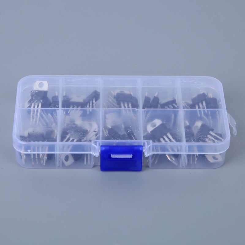 Transistor Classification Kit 50-Piece Silicon Complete Models LM317T L7805 L7806 L7808 L7809 L7810 L7812 L7815 L7818 L7824 - Clearly Marked Easy to Use - Strict Quality Control for Practical Applicat - Image 3