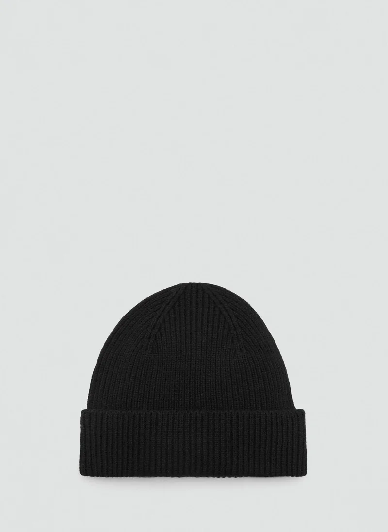 مانجو مان Wool And Cashmere Blend Ribbed Hat