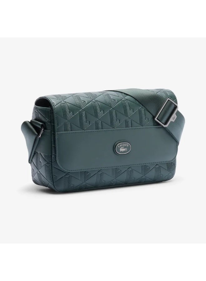 لاكوست حقيبة جلدية مونوغرام بغطاء إغلاق - Image 3