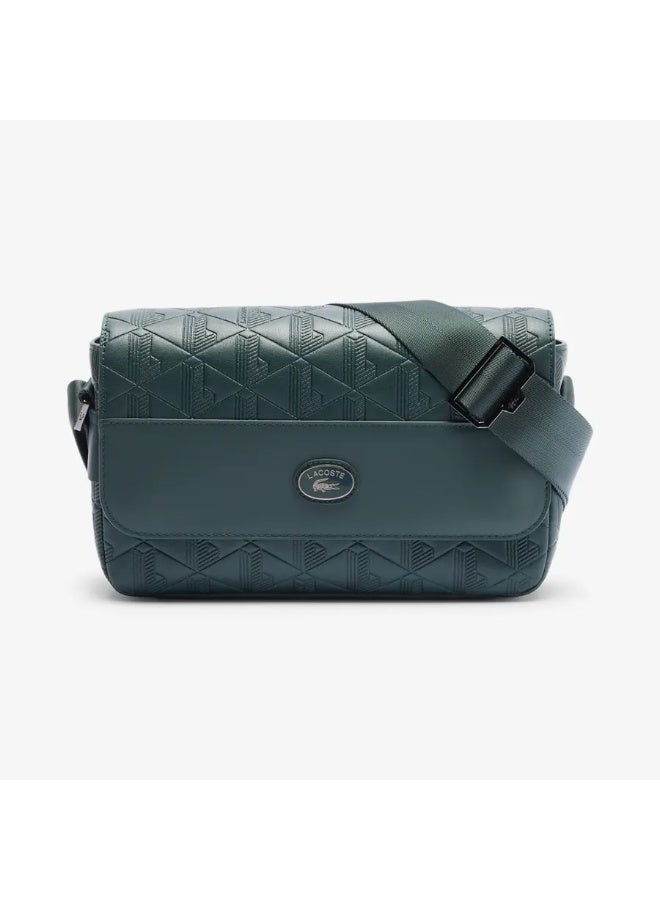 لاكوست حقيبة جلدية مونوغرام بغطاء إغلاق - Image 1