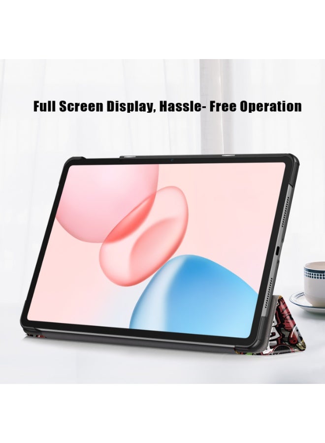 Tablet Case For Honor Pad 10 12.1 Inch 2025 Multi-Viewing Angles All New PU Leather Smart Cover with Auto Sleep Wake Feature Slim Flip Shell Case for Honor Pad 10 12.1" Accessories (Graffiti) - Image 4
