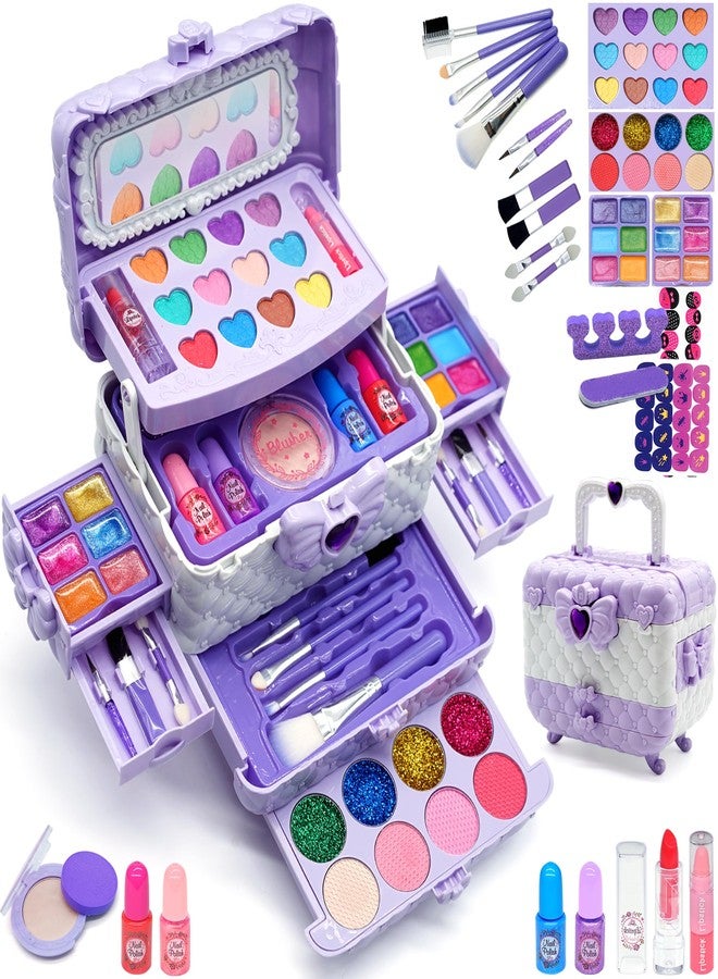 ROKKES Kids Makeup Sets for Girls - Kids Makeup Kit Girls Toys, Maquillaje para Niñas,Best Toys for Little Girl,Play Make Up Kit, Princess Toddler Kid Stuff Ages4-12 Year Old Girl Birthday Gifts - Image 1