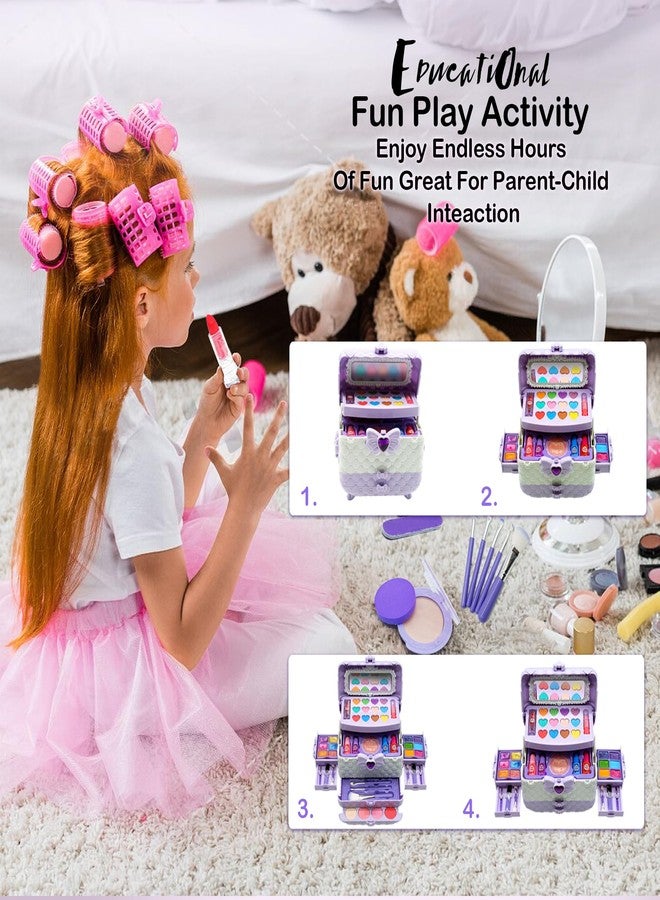 ROKKES Kids Makeup Sets for Girls - Kids Makeup Kit Girls Toys, Maquillaje para Niñas,Best Toys for Little Girl,Play Make Up Kit, Princess Toddler Kid Stuff Ages4-12 Year Old Girl Birthday Gifts - Image 3