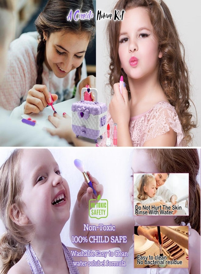 ROKKES Kids Makeup Sets for Girls - Kids Makeup Kit Girls Toys, Maquillaje para Niñas,Best Toys for Little Girl,Play Make Up Kit, Princess Toddler Kid Stuff Ages4-12 Year Old Girl Birthday Gifts - Image 4