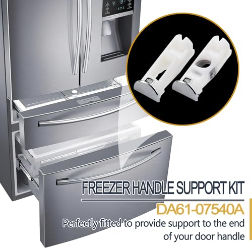 TOHAXPLS DA61-07540A Freezer Door Handle Support Kit Refrigerator Replacement Handle Parts for Refrigerator Compatible with Samsung PS4145181 6009-001526 AP5578979 3160453 DA67-02787A - Image 5