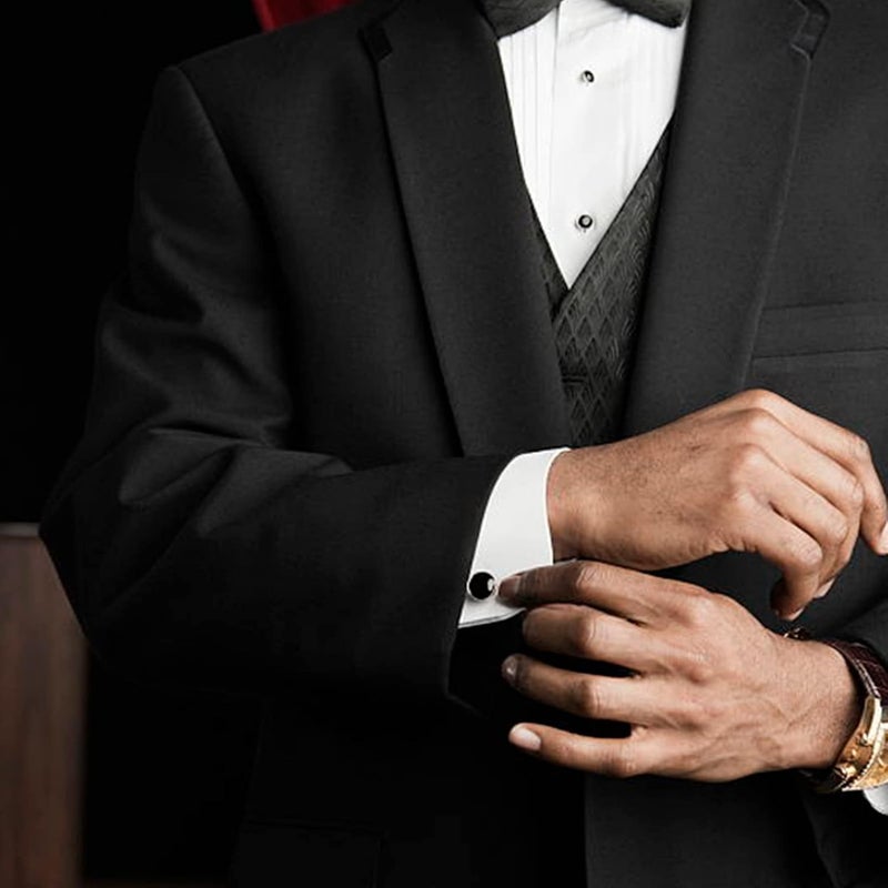 Zealmer 316L Stainless Steel Cufflinks Shirt Studs Business Wedding Gifts for Men - Image 5