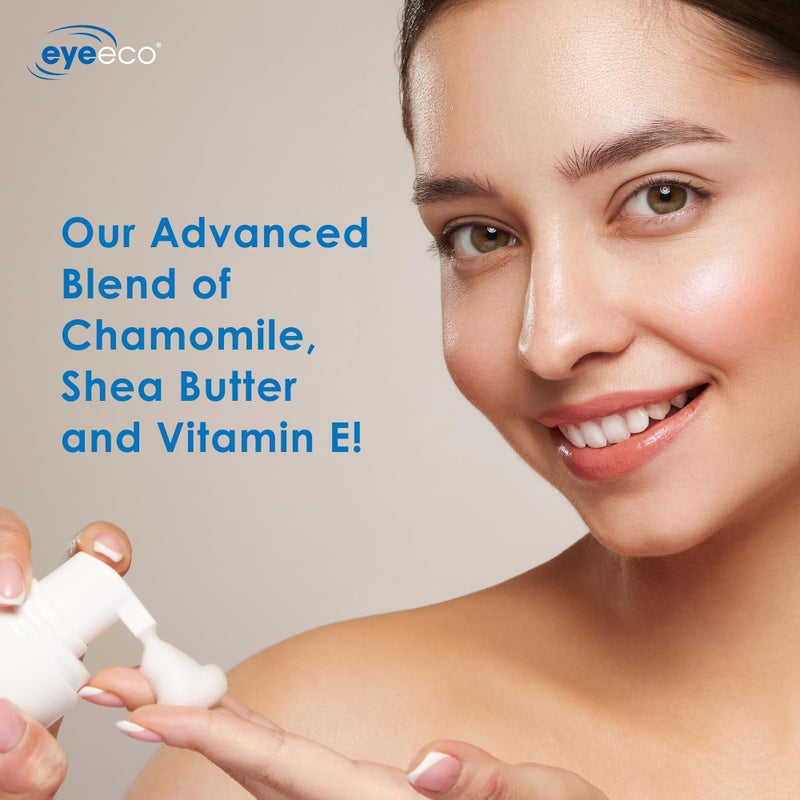 EyeEco Advanced Tea Tree Eyelid and Facial Cleanser - 180mL - Non-Irritating Eyelash & Eyelid Cleanser Soothes Irritation with Tea Tree, Vitamin E and Shea Butter - Image 2
