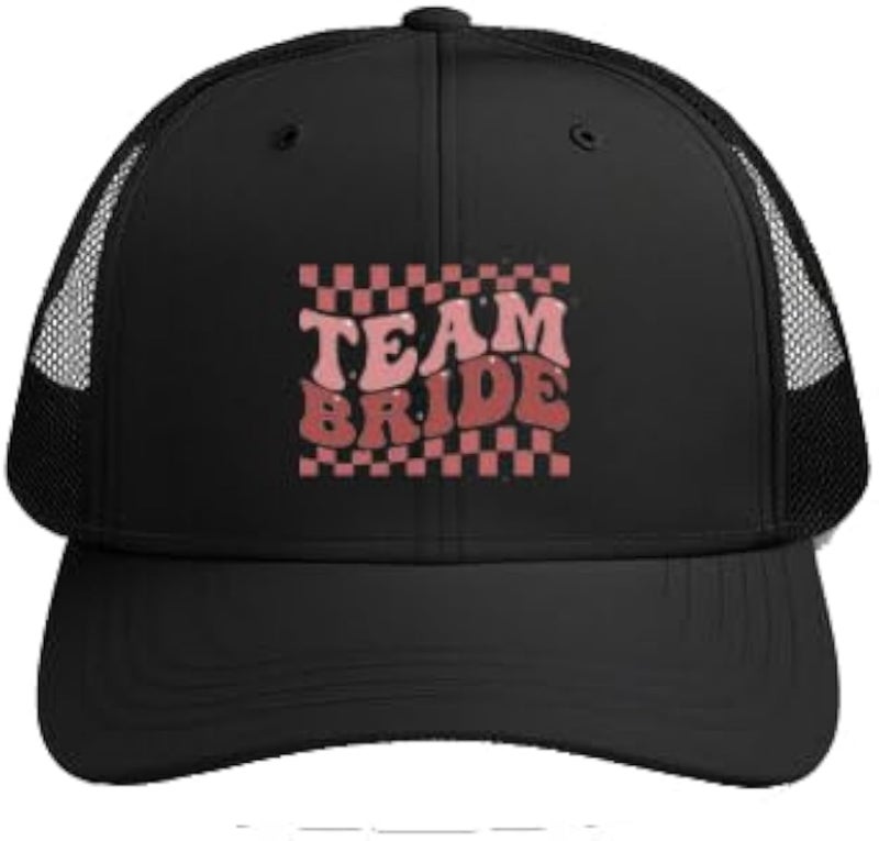 TEAM BRIDE Plain unisex baseball cap Black