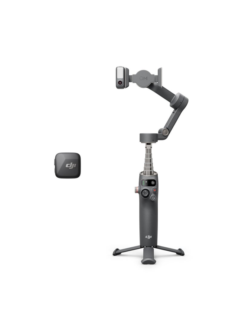 Dji World DJI Osmo Mobile 7P follow-up phone stabilizer OM intelligent tracking anti shake selfie stick with Mic Mini transmitter  - Image 1