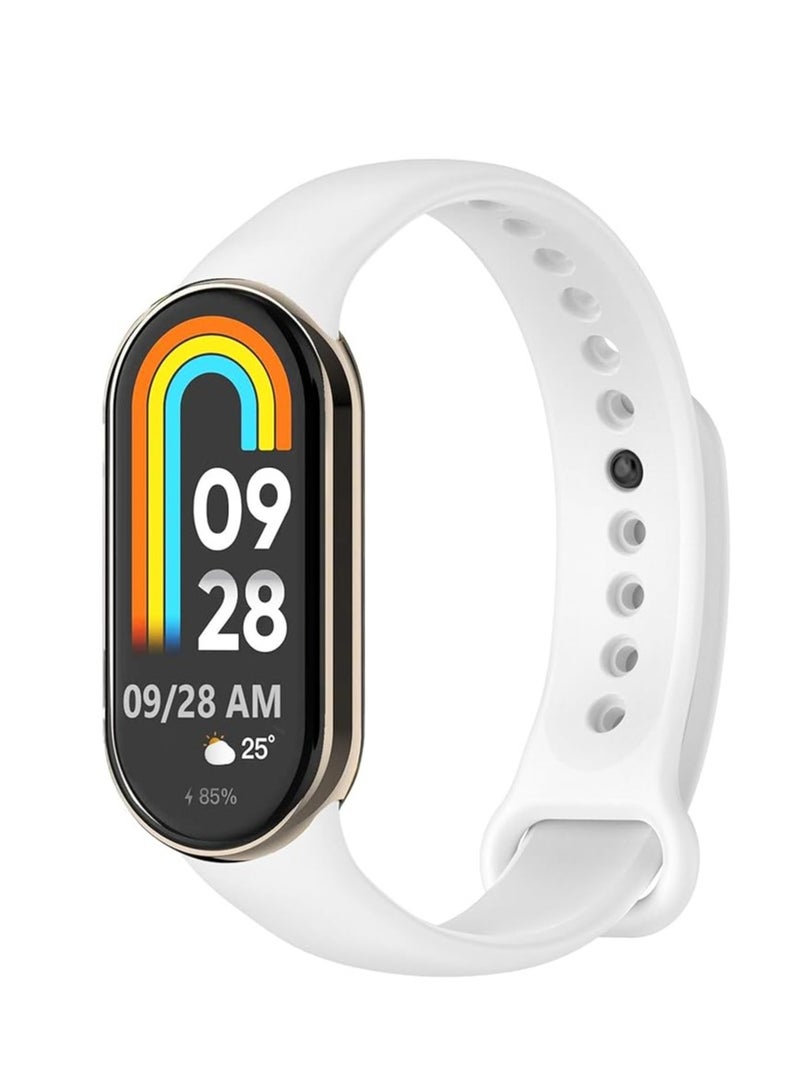 Band Compatible with Xiaomi Mi band 9 / Xiaomi Mi band 8 Replacement Band, Silicone Skin-Friendly Wrist Strap Adjustable Sports Wristbands for Women Men Xiaomi Band 8/9 Bracelets - Image 1