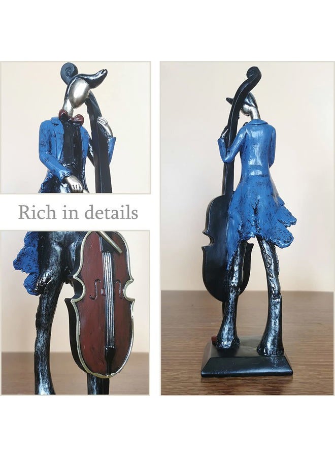 LYART Retro Musician Cellist Statue Resin Figurine Sculpture Giftbox Office Decoration Home Ornament for Living Room Bedroom Crafts Home Gift Statue for Music Lover (Cellist) - Image 5