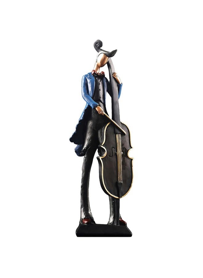 LYART Retro Musician Cellist Statue Resin Figurine Sculpture Giftbox Office Decoration Home Ornament for Living Room Bedroom Crafts Home Gift Statue for Music Lover (Cellist) - Image 1