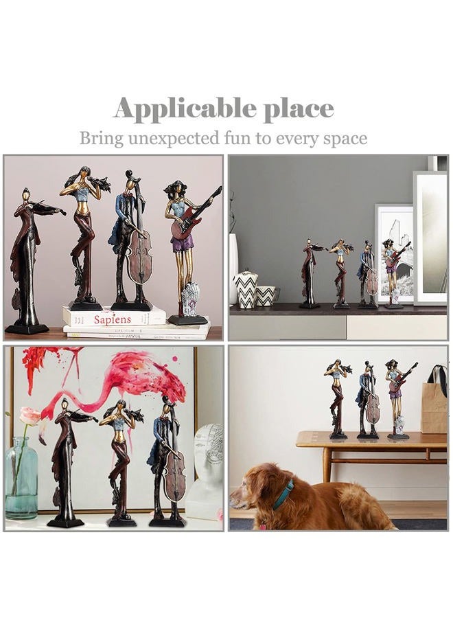 LYART Retro Musician Cellist Statue Resin Figurine Sculpture Giftbox Office Decoration Home Ornament for Living Room Bedroom Crafts Home Gift Statue for Music Lover (Cellist) - Image 4